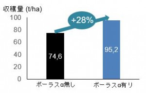 収穫量28%増加を実現