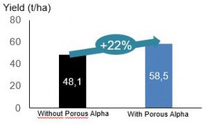 Increased 22% yield